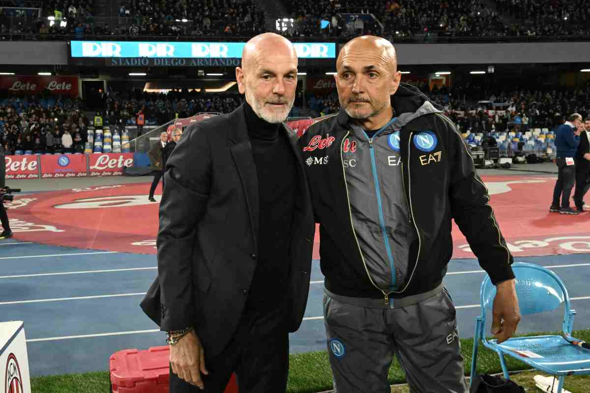 Napoli Milan Pioli e Spalletti