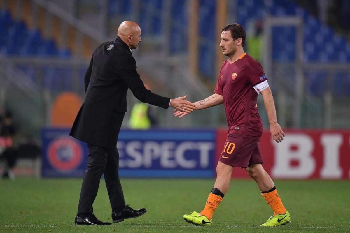 Totti e Spalletti verso l'incontro