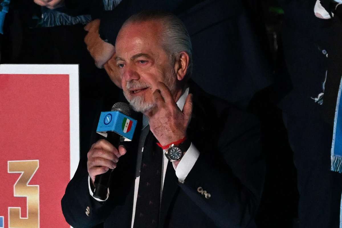 Aurelio De Laurentiis, presidente del Napoli. (ansa-tvplay) 20230515