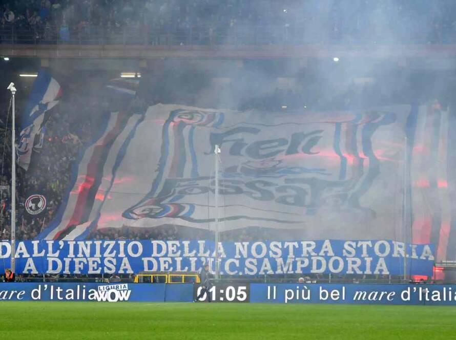 La curva della Sampdoria. (ansa-tvplay)