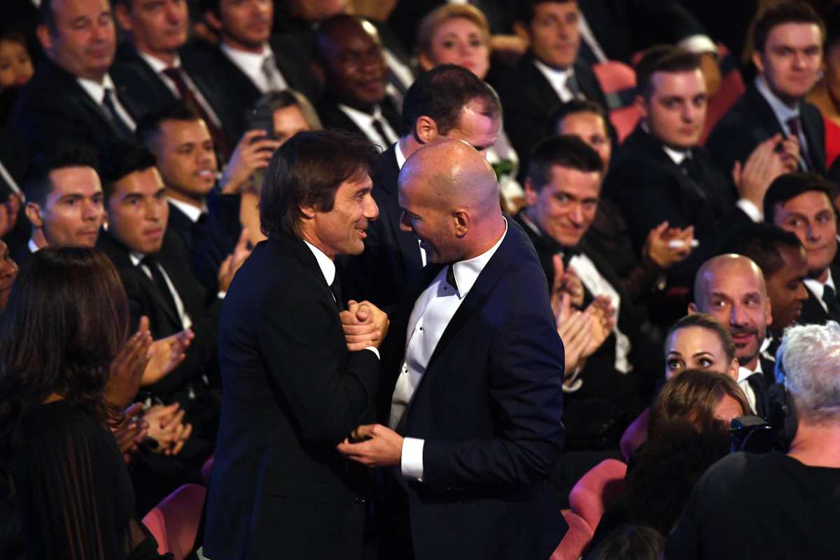 Conte e Zidane si salutano