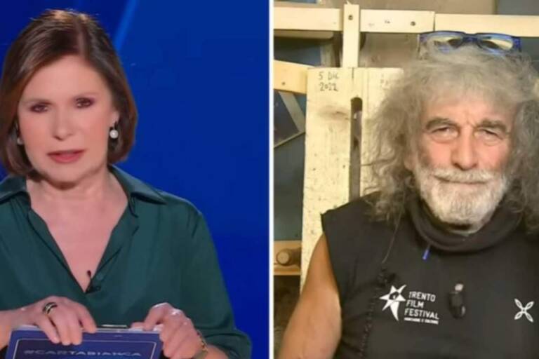 Bianca Berlinguer Mauro Corona foto