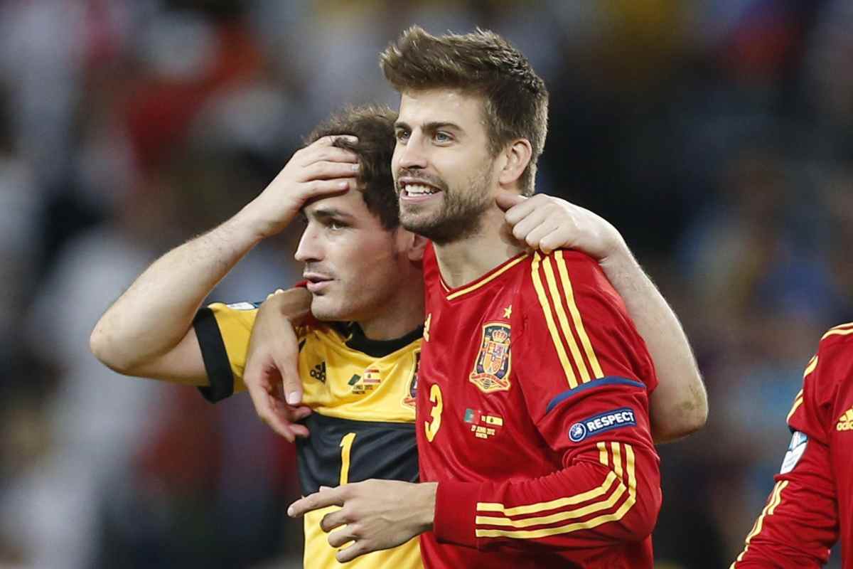 Iker Casillas e Gerard Pique. (ansa-tvplay)