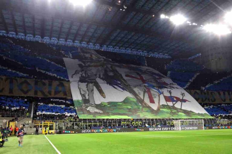 Coreografia Inter-Milan. (ansa-tvplay)