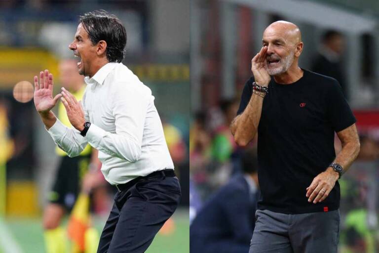 Collage con Inzaghi e Pioli