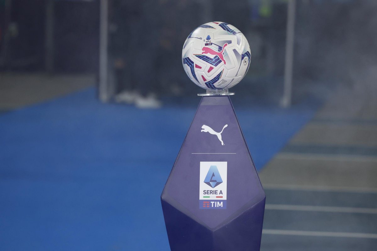 Pallone Serie A prima di una partita