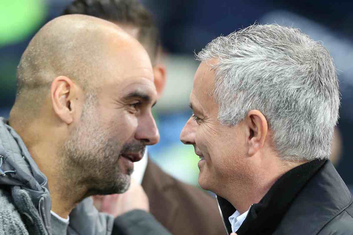 Pep Guardiola e José Mourinho. (ansa-tvplay)