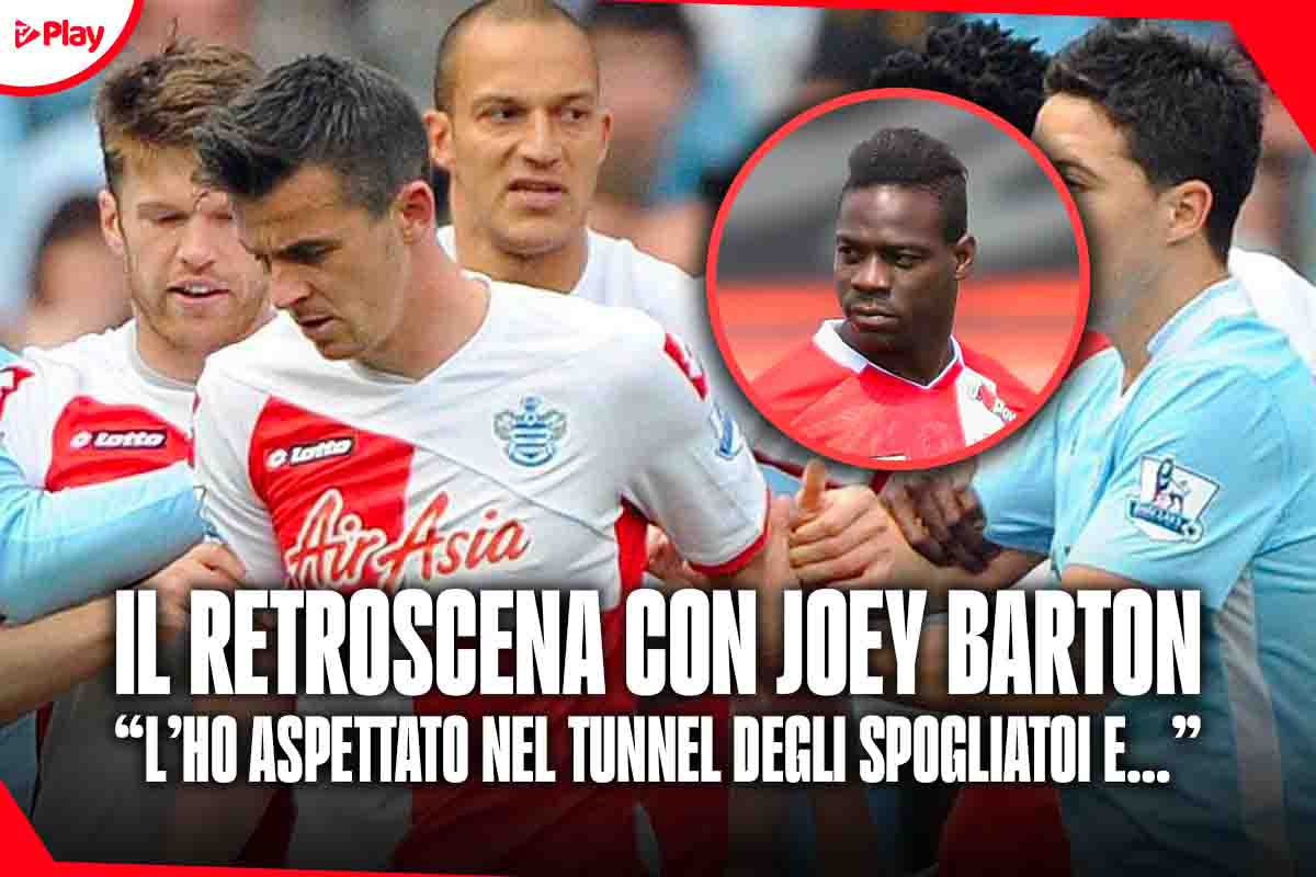 Balotelli su Barton. (tvplay)