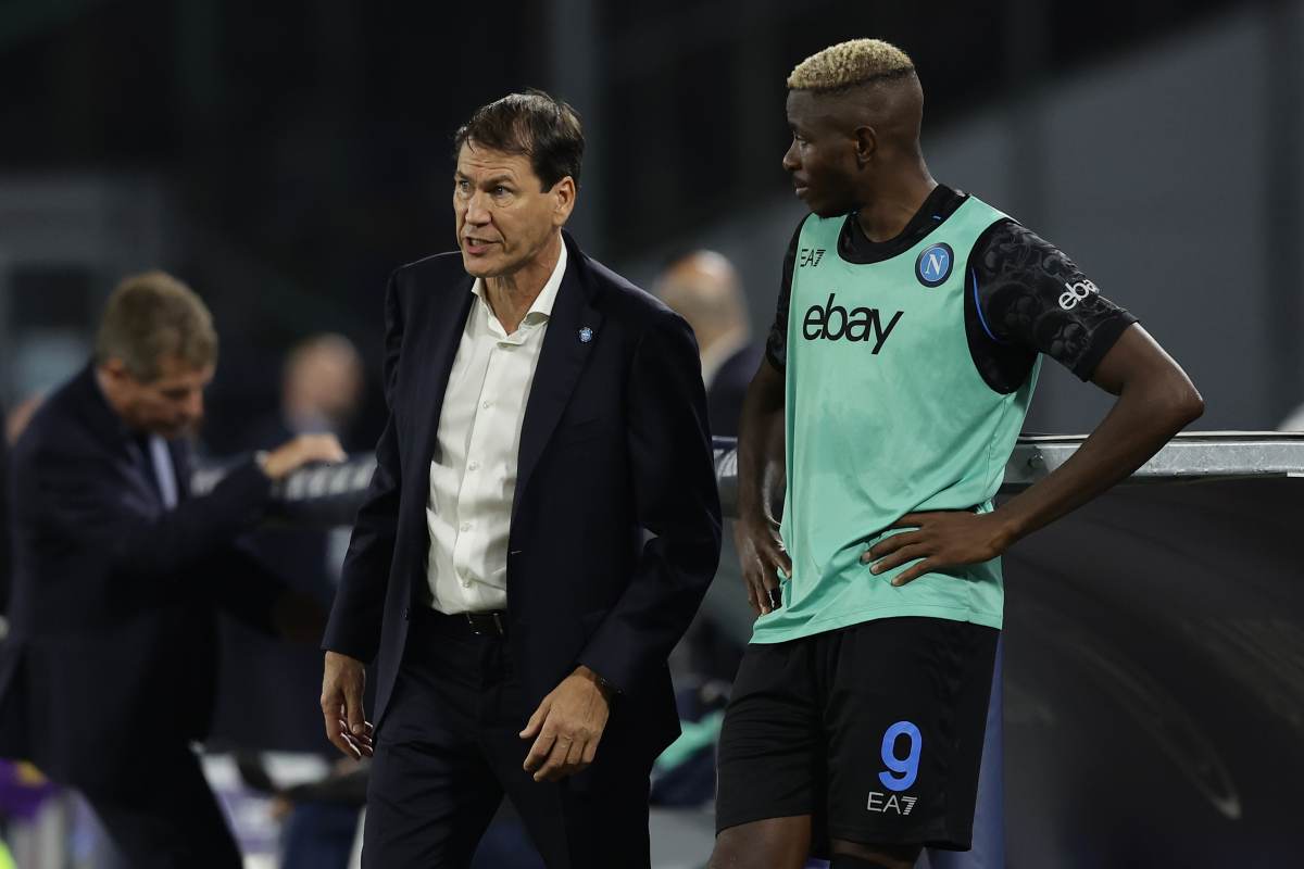 Osimhen parla con Rudi Garcia