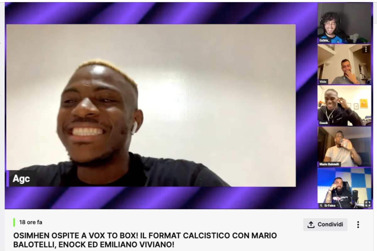 Victor Osimhen in diretta su TvPlay. (Tvplay) 20231026