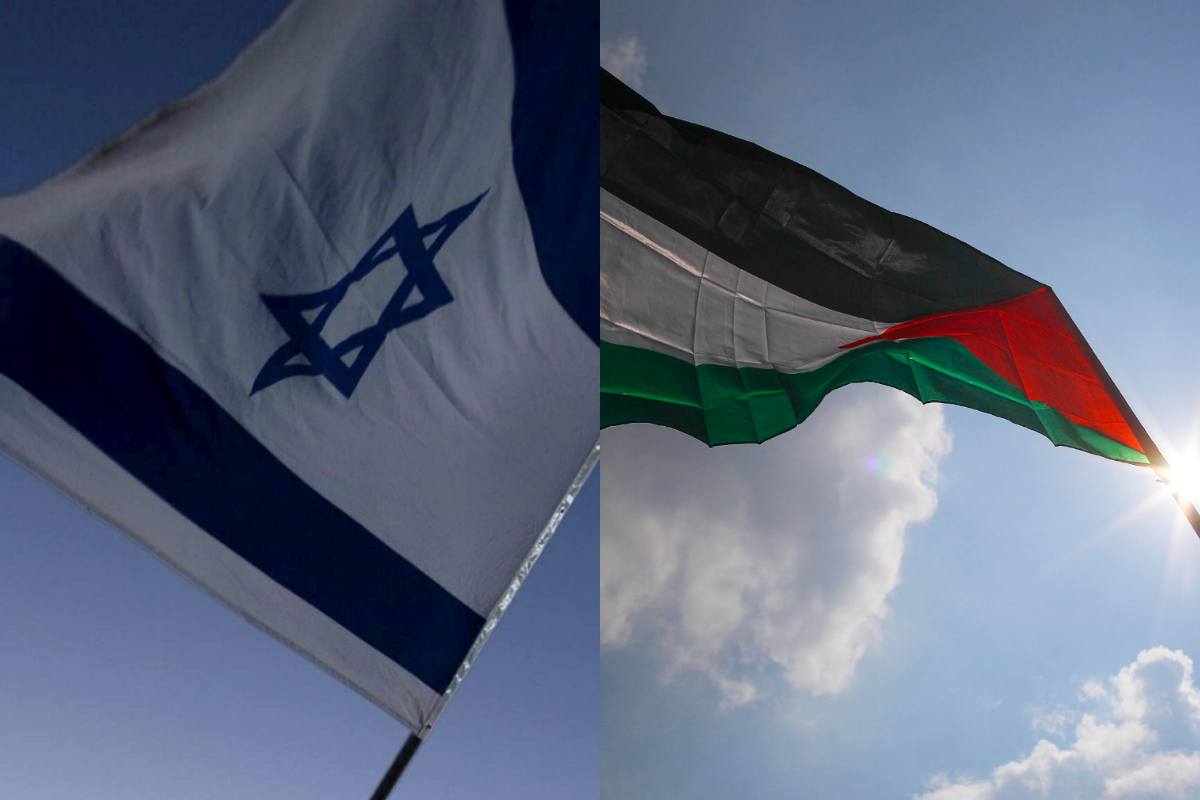 Bandiere Israele e Palestina