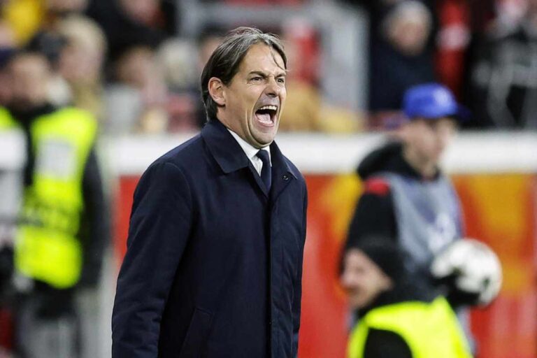 Simone Inzaghi sulla panchina dell&#039;Inter