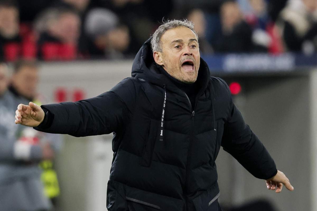Luis Enrique infuriato in panchina