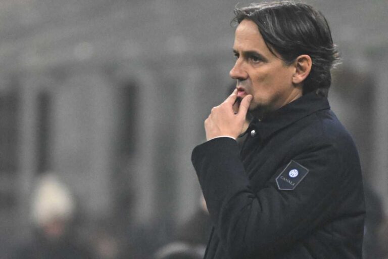 Simone Inzaghi sulla panchina dell'Inter