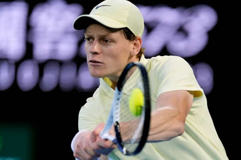 Jannik Sinner in campo