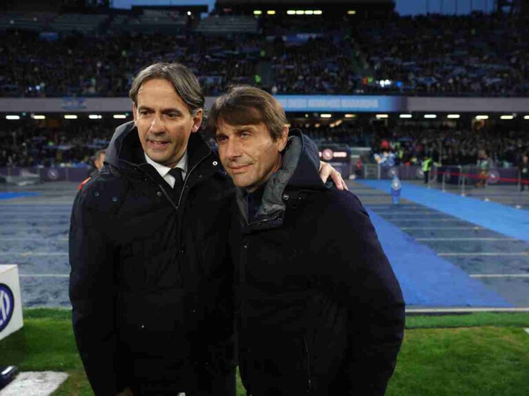 Conte Inzaghi abbracciati