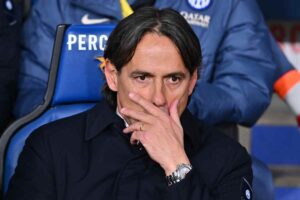Simone Inzaghi sulla panchina dell'Inter