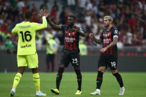 Maignan e Theo Hernandez con il Milan