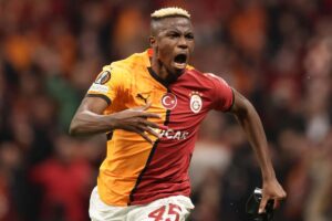 Osimhen esulta col Galatasaray