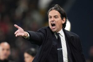 Inzaghi si arrabbia a bordo campo