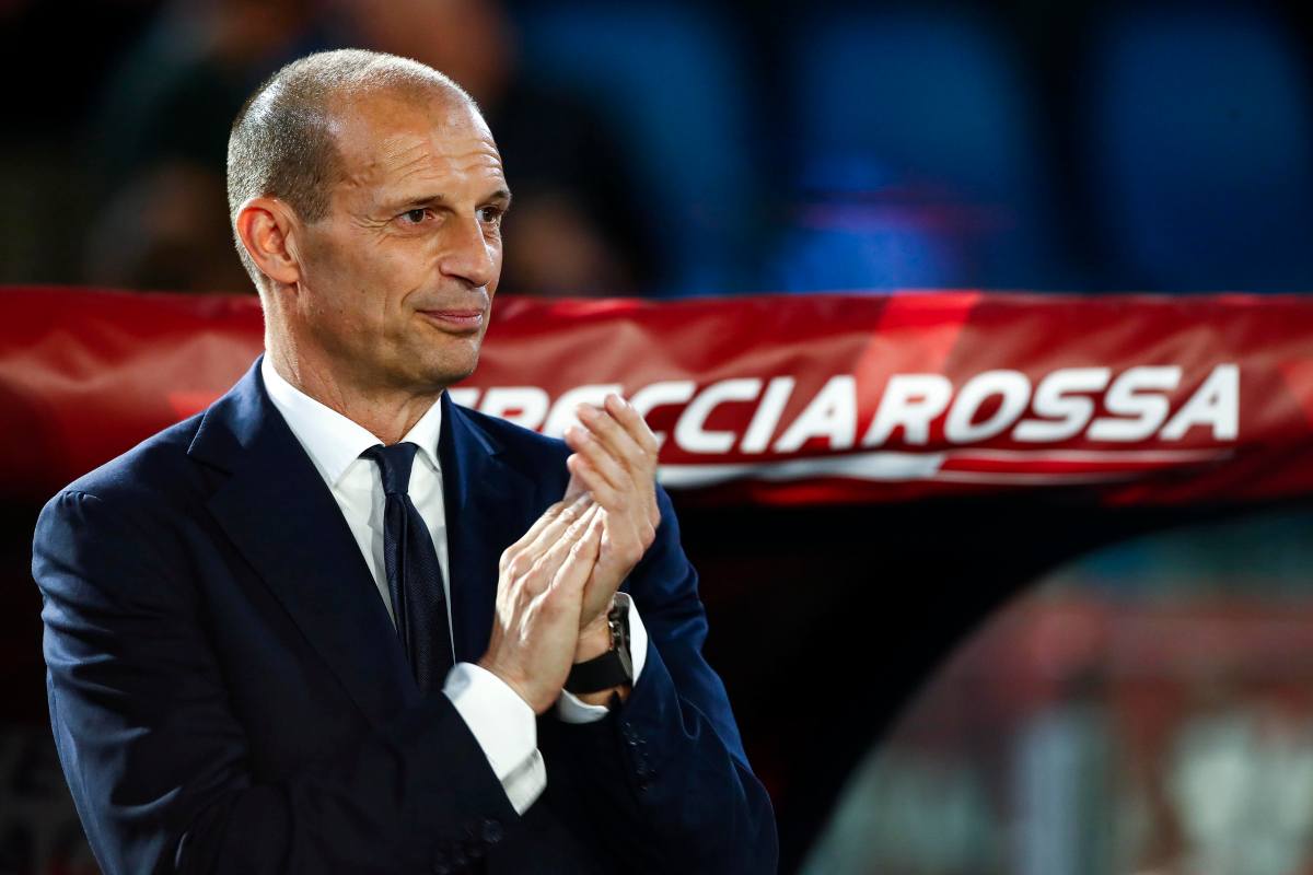 Massimiliano Allegri in campo