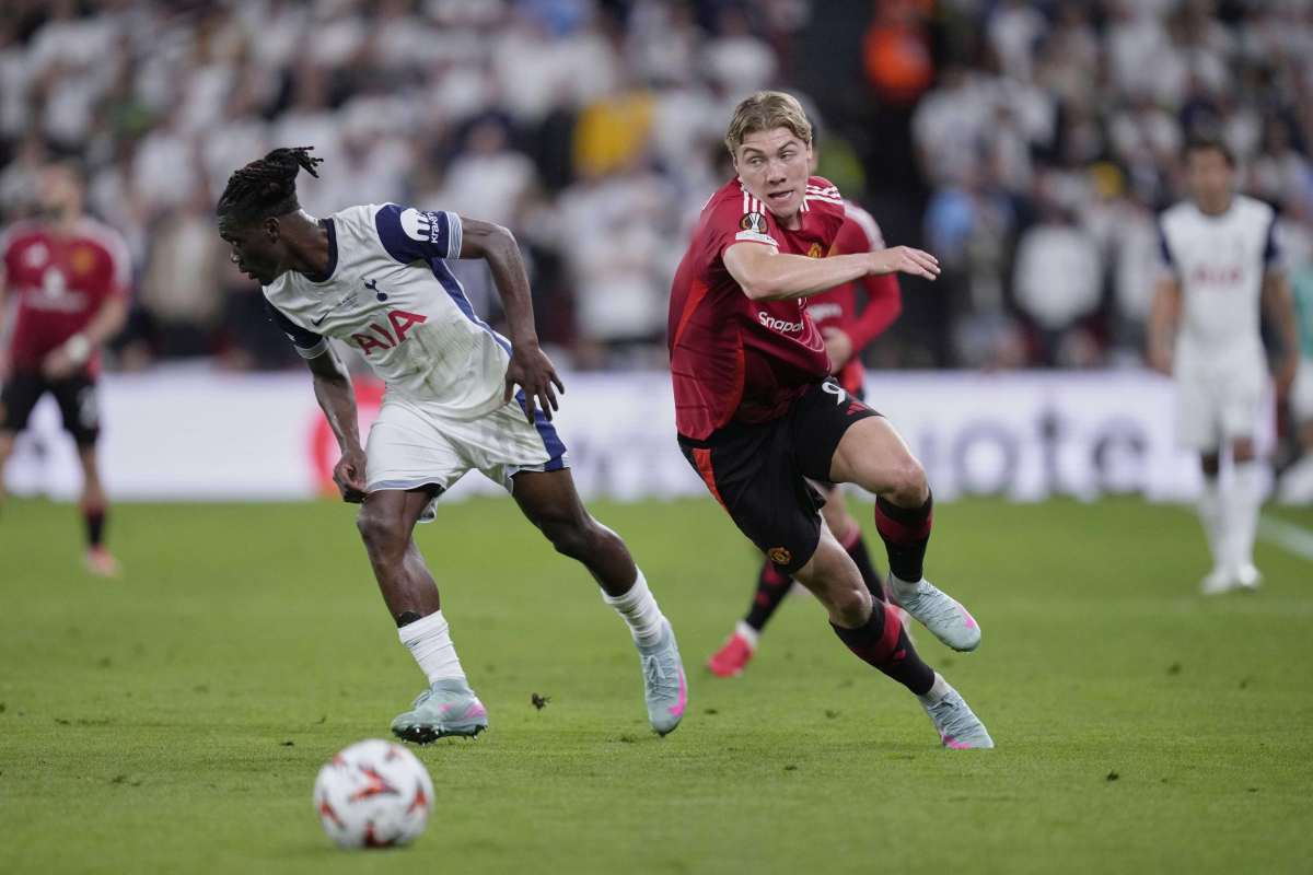 Hojlund con il Manchester United