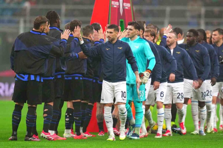 Giocatori Inter-Lazio in campo