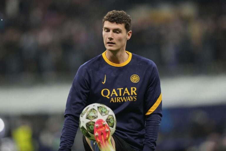 Pavard durante il riscaldamento