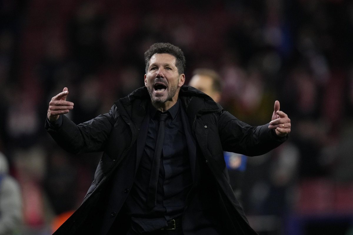 Simeone esulta