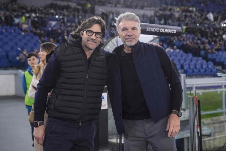 Vanoli e Baroni abbracciati