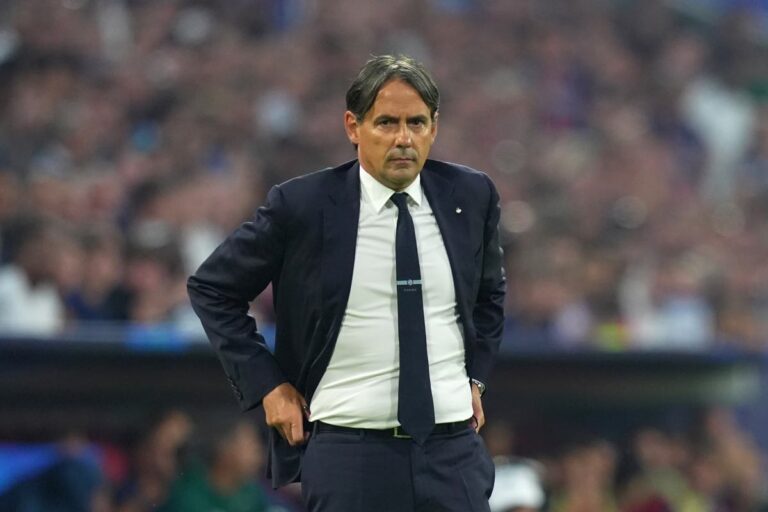 Simone Inzaghi durante la finale di Champions League