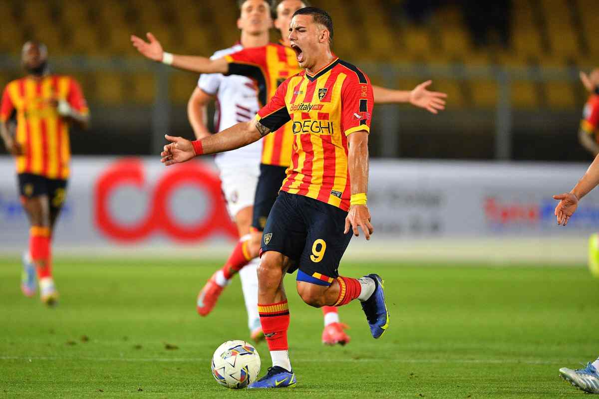 Krstovic esulta con il Lecce