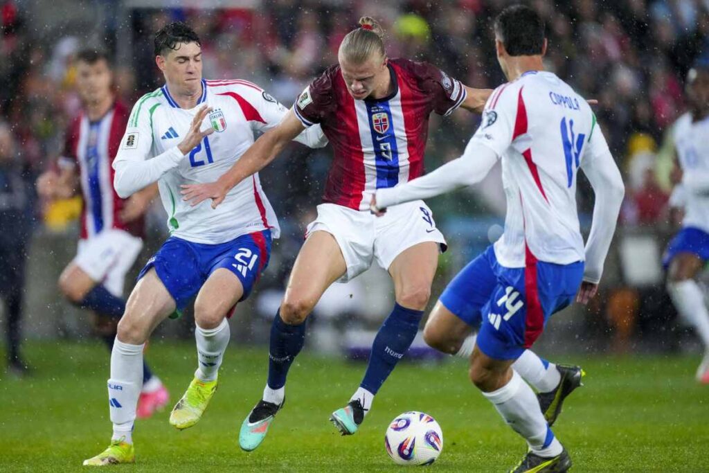 Haaland contro l'Italia