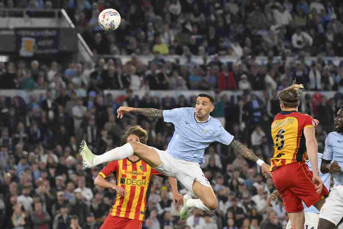 Vecino in azione con la Lazio