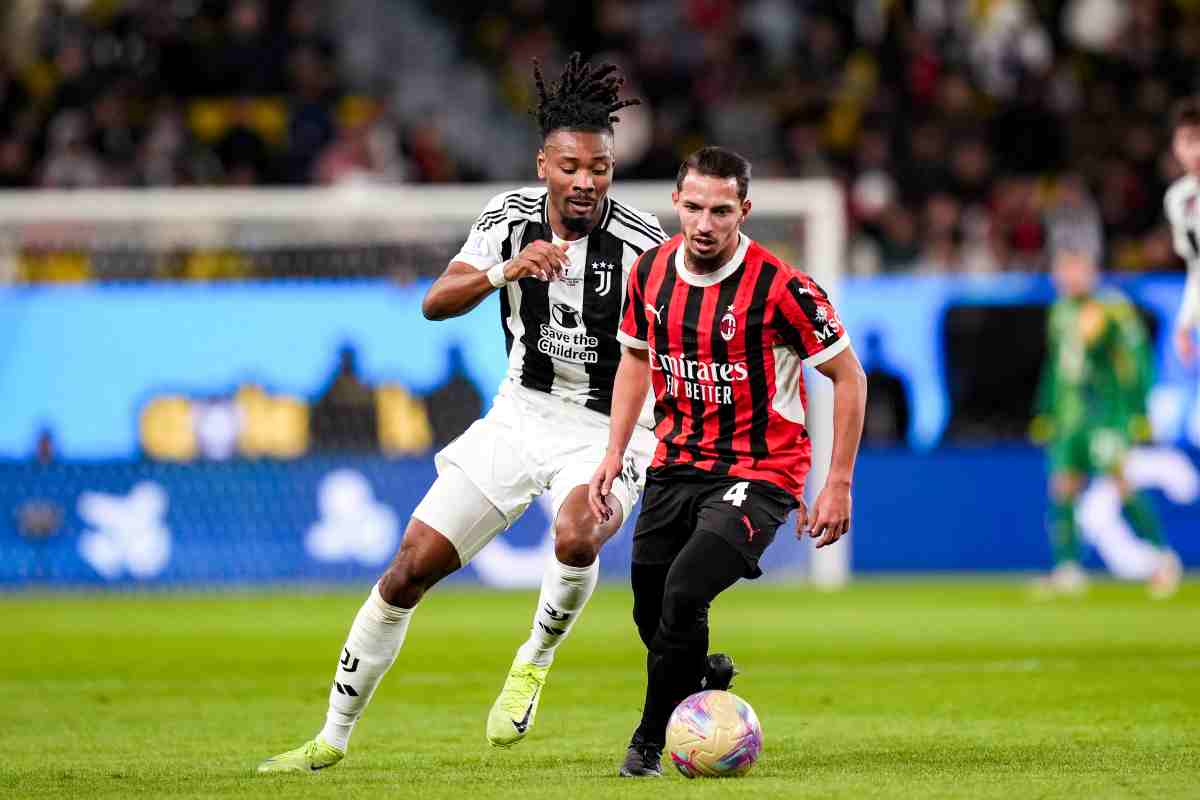 Bennacer durante Juve Milan in Supercoppa