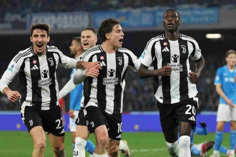 I giocatori della Juve esultano