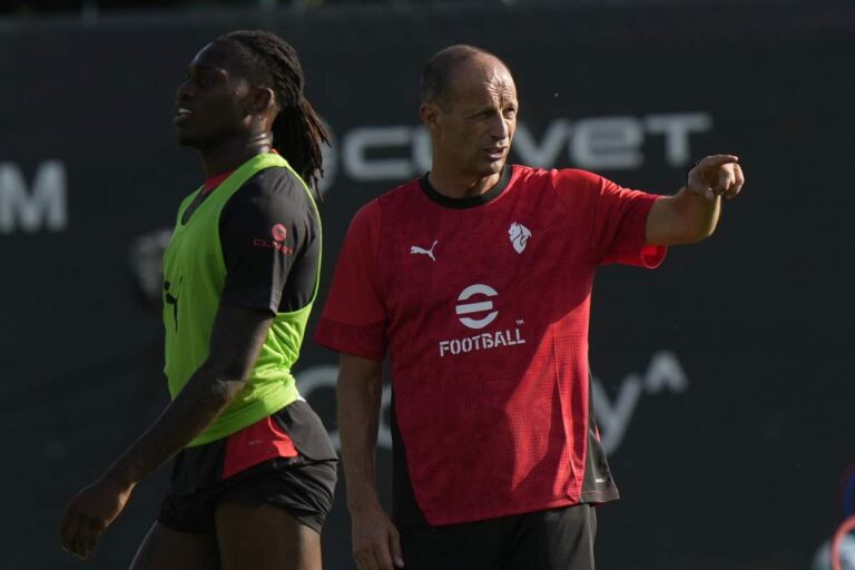 Massimiliano Allegri e Rafa Leao