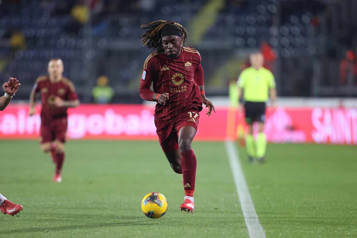 Manu Koné con la maglia della Roma