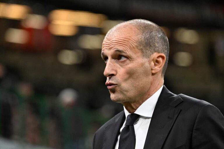 max allegri con la faccia sorpresa