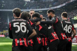 I calciatori del Milan festeggiano
